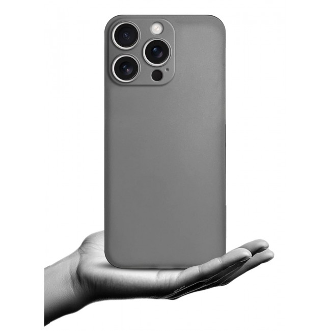 CATANES (for iPhone 15 Pro Max) Case Cover Air Skin Series Back Cover Sturdy Durable Thin Case Drop Protection Cover - Transparent Grey