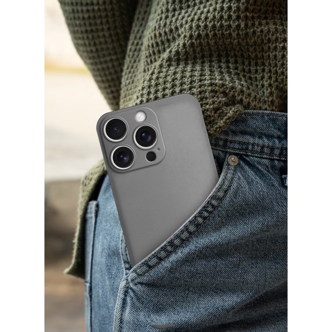 CATANES (for iPhone 15 Pro Max) Case Cover Air Skin Series Back Cover Sturdy Durable Thin Case Drop Protection Cover - Transparent Grey