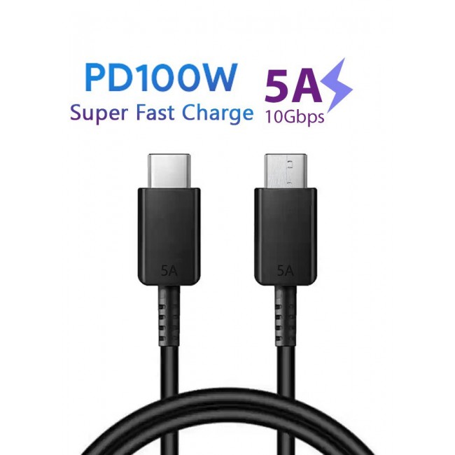 CATANES USB-C Cable 5A, 1 m – Super Fast Charging and Data Transfer Black