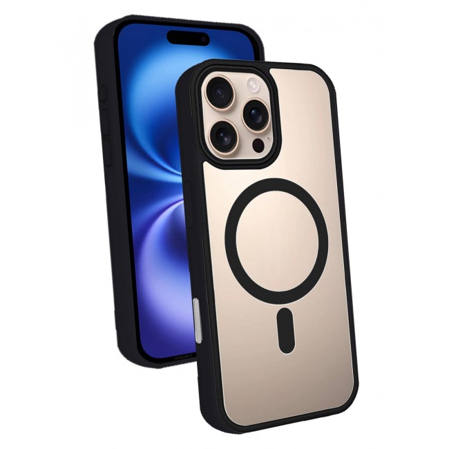 CATANES (for iPhone 16 Pro Max) 2Packs Magsafe Case Cover Sidecolor Magnetic Strong Shockproof Protective Slim Thin Translucent Cover with Screen Protector - Black Color