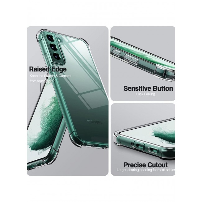 CATANES Samsung Galaxy S23 Case Clear Slim Transparent Cover Anti-Drop Reinforced Bumper Corner Protection