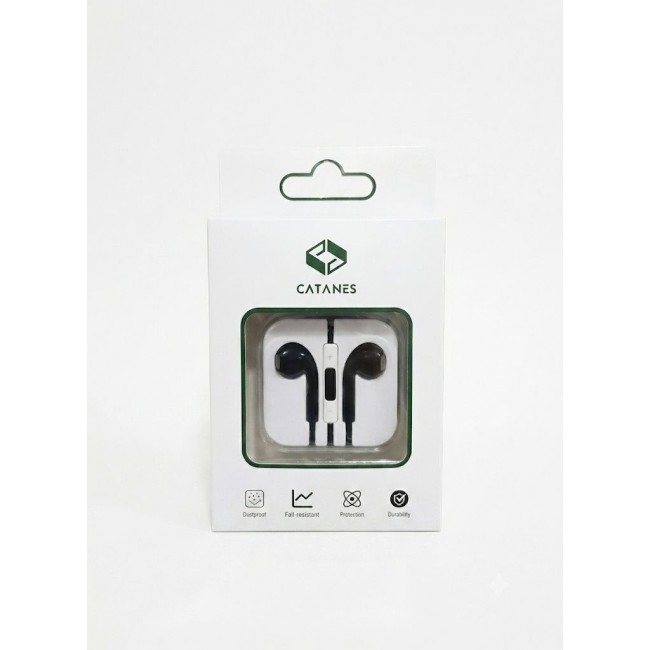 CATANES In-ear Headphone 3.5mm for iPhone 5S, 6S, 6S Plus Black