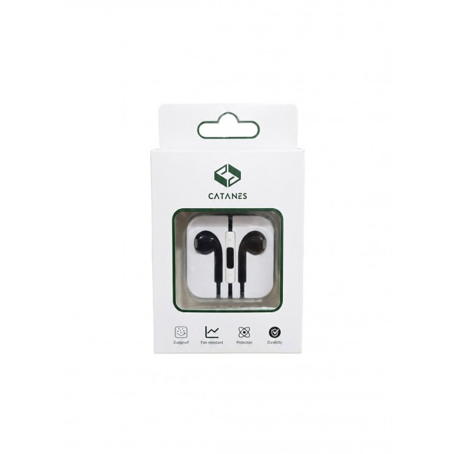 CATANES In-ear Headphone 3.5mm for iPhone 5S, 6S, 6S Plus Black