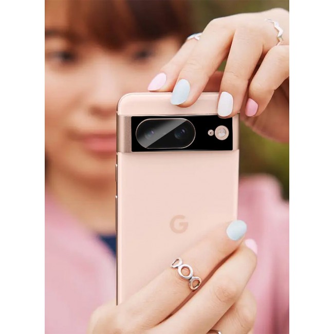 CATANES Camera Lens Protector for Google Pixel 8 Back Camera Lens Screen Protector Film Anti-Scratch HD Tempered Glass Protector Black