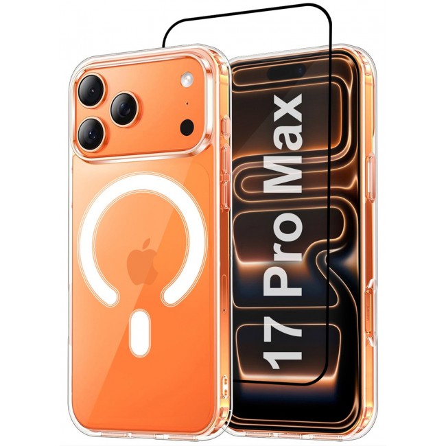 CATANES 2 Pack Clear Magnetic Case for iPhone 17 Pro Max - Transparent Shockproof Protective Cover with MagSafe Compatibility