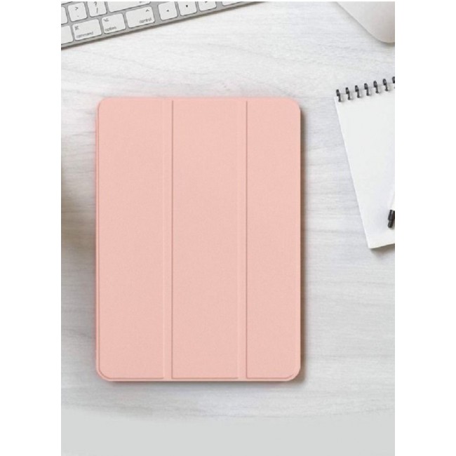 CATANES iPad Air 5 (2022)/Air 4 (2020) Smart Folio Case Shockproof Slim PU Leather Folding Stand Cover Compatible with Apple iPad Air 4th and 5th Generation 10.9 inch Rose Gold