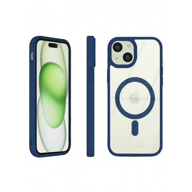 CATANES MagSafe Magnetic Clear Case for iPhone 15 Plus 6.7 inch – Shockproof Protective Cover with Bumper - Blue