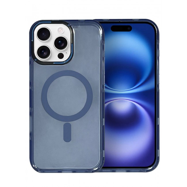 CATANES (for iPhone 16 Pro Max) Hard PC Magsafe Case Cover Polycarbonate Magnetic Strong Shockproof Protective Case Cover Transparent - Light Blue Color