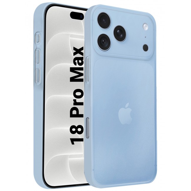 CATANES Air Skin Frosted Matte Case for iPhone 18 Pro Max with Camera Frame Protection - Stylish Ultra Slim Back Cover - Glacier