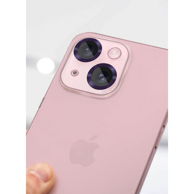 CATANES iPhone 14 Plus Camera Lens Protector Tempered Glass 9H Hardness Ultra HD Anti-Scratch Easy to Install Case Friendly Full Coverage Guard Purple