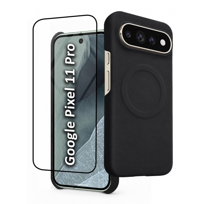 CATANES 2 Pack Premium Alcantara Case for Google Pixel 11 Pro Magnetic Shockproof Slim Cover - Black