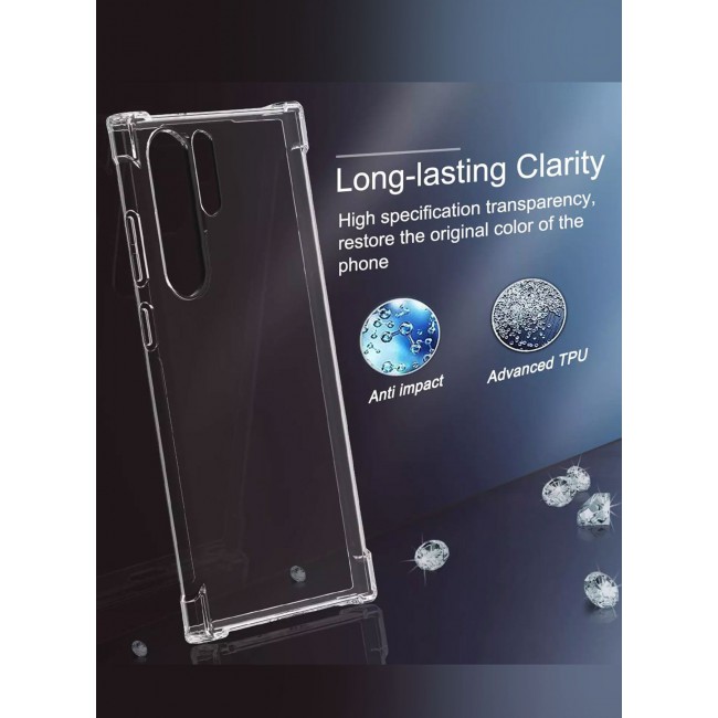 CATANES ( Case Clear for Samsung Galaxy S23 Ultra ) Slim Transparent Cover Anti-Drop Reinforced Bumper Corner Protection