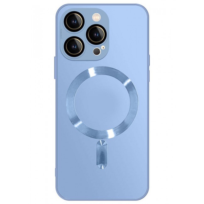 CATANES 3 Packs For iPhone 13 Pro Max Case and 2 Screen Protectors With MagSafe Built In High Grade TPU Material Light Blue
