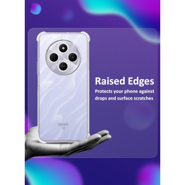 CATANES 2Packs Gorilla Case for Redmi 14R Transparent Shockproof Crystal Clear with Reinforced Corners with 3D Screen Protector
