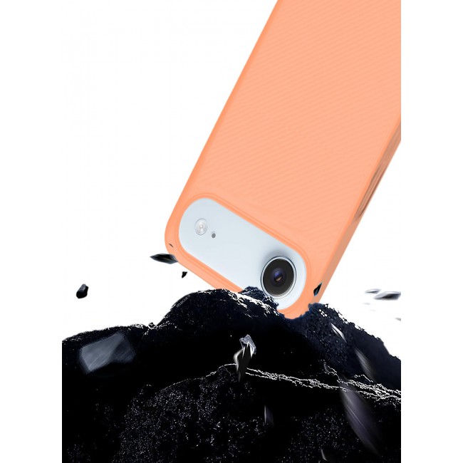 CATANES 2 Packs Case Cover for iPhone 17 Air - Sturdy Durable Ultra-Thin Case - Air Skin Line Design Transparent Back Cover - Drop Protection Cover with 3D Screen Protector - Cosmic Orange