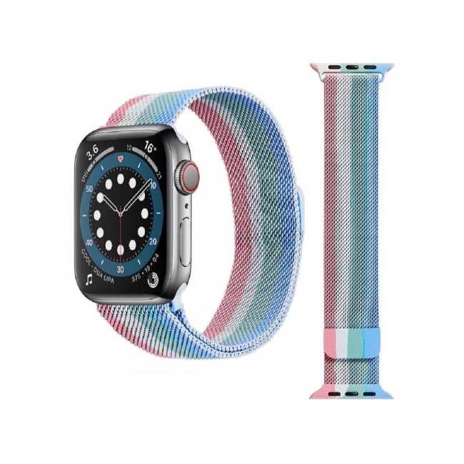 CATANES Apple Watch 45mm 44mm 42mm Milanese Mesh Stainless Steel Magnetic Closure Band Compatible with iWatch Series 7/SE/6/5/4/3/2/1