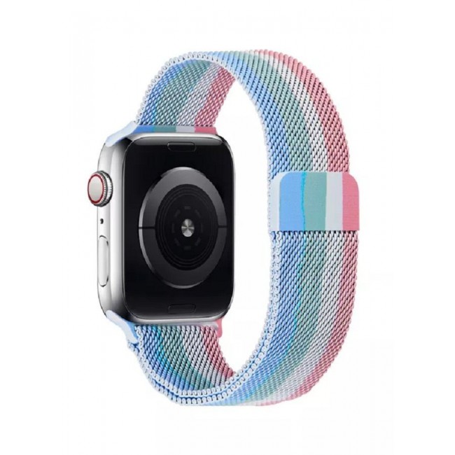 CATANES Apple Watch 45mm 44mm 42mm Milanese Mesh Stainless Steel Magnetic Closure Band Compatible with iWatch Series 7/SE/6/5/4/3/2/1