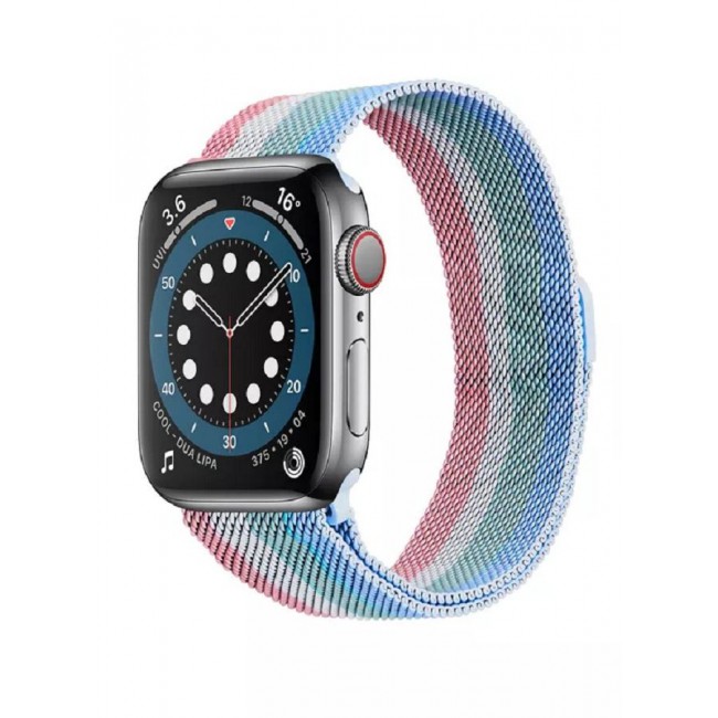 CATANES Apple Watch 45mm 44mm 42mm Milanese Mesh Stainless Steel Magnetic Closure Band Compatible with iWatch Series 7/SE/6/5/4/3/2/1