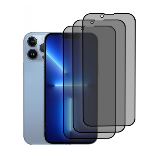 CATANES 3 Pack Privacy Screen Protector for iPhone 13 Pro Max Full Coverage Screen Tempered Glass Anti-Spy Bubble Free Case Friendly Screen Protector