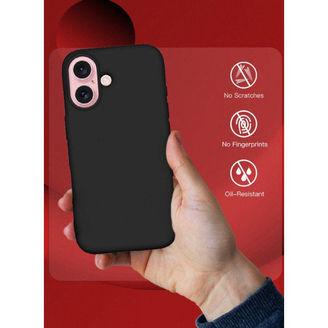CATANES (for iPhone 16 Plus) 2 Pack Case and Screen Protector, Slim Silicone Case, Full Covered Anti Scratch Shockproof Protective Cover