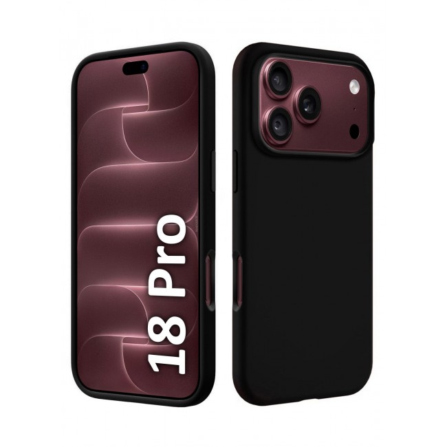 CATANES 2 Pack Silicone Case Designed for iPhone 18 Pro - Soft Liquid Silicone Slim Shockproof Protective Back Cover - Black