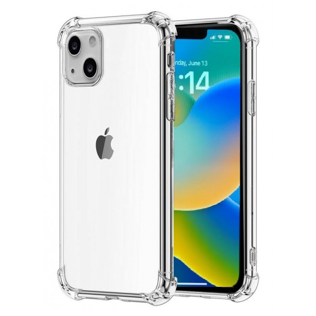 CATANES iPhone 14 Clear Case Soft Flexible TPU Anti-Shock Slim Transparent Back Cover with Reinforced Bumper Corners 6.1 inch