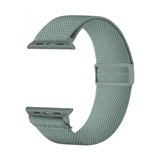 CATANES Magnetic Clasp Band for Apple Watch 49mm 45mm 44mm 42mm (Series 1-3), Nylon Elastic Stretchy Strap Compatible with iWatch Series Ultra 10-1 - Cactus Green