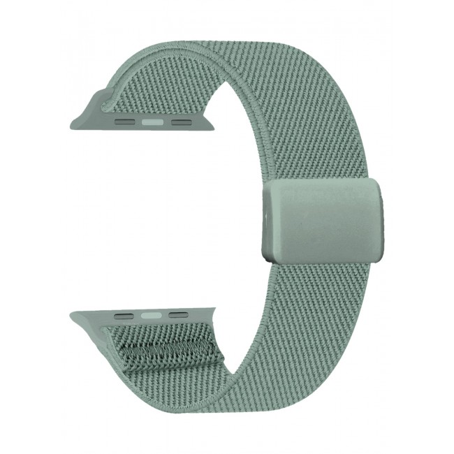 CATANES Magnetic Clasp Band for Apple Watch 49mm 45mm 44mm 42mm (Series 1-3), Nylon Elastic Stretchy Strap Compatible with iWatch Series Ultra 10-1 - Cactus Green
