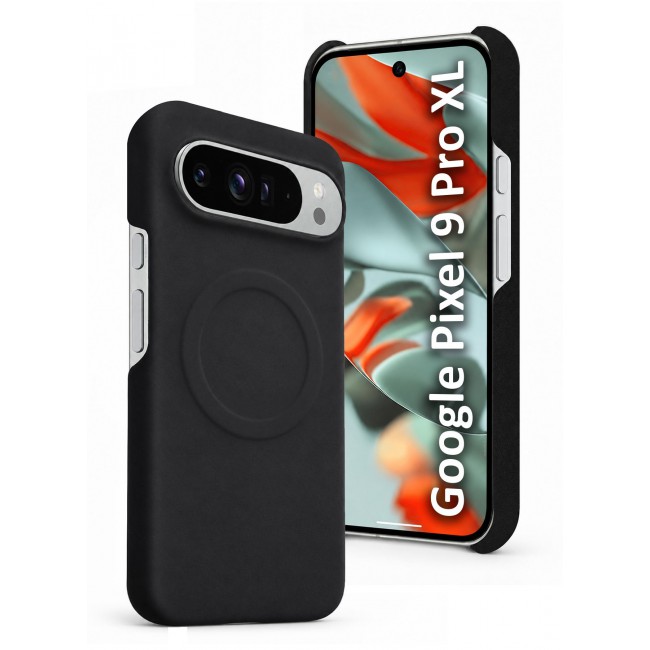 CATANES Premium Alcantara Case for Google Pixel 9 Pro XL Magnetic Shockproof Slim Cover - Black