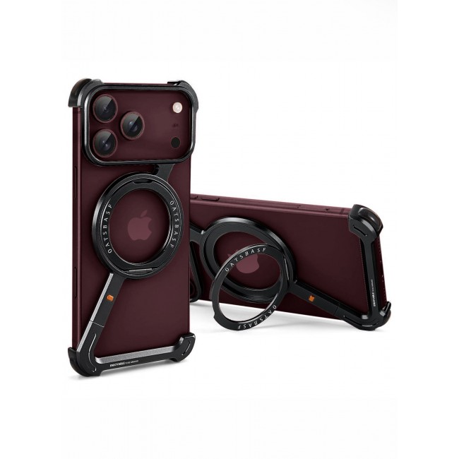 CATANES 2 Pack For iPhone 18 Pro Max Magnetic Case Z-Shape Premium Metal Armor with 360-Degree Rotating Ring Kickstand - Black