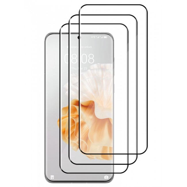 CATANES 3 Pack For Huawei P60 Pro Huawei P60 Screen Protector Tempered Glass Full Glue Back