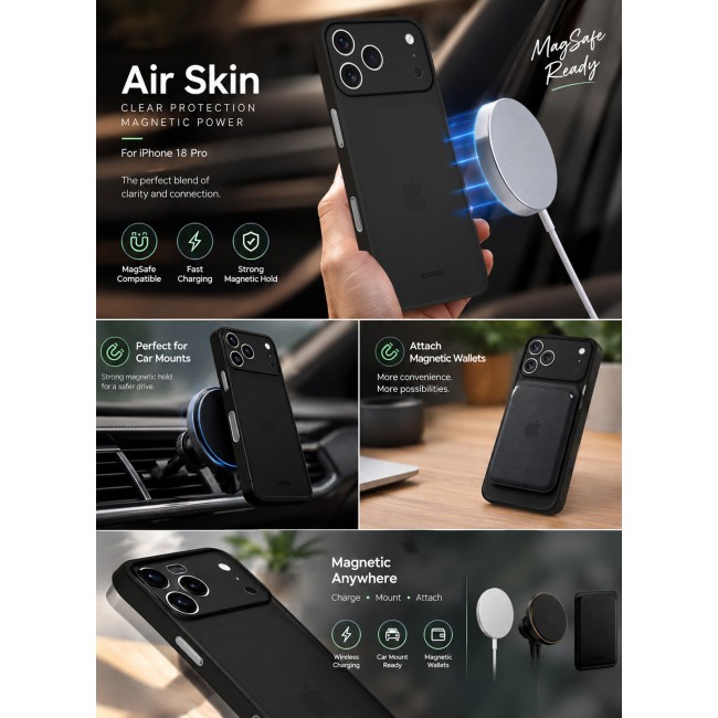 KZDOO Air Skin Case for iPhone 18 Pro - Ultra Slim 0.3mm Protective Cover