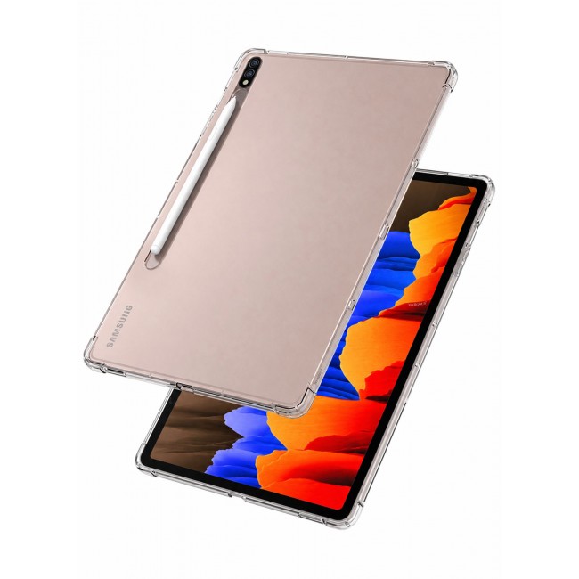 CATANES For Samsung Galaxy Tab S7 Plus Transparent TPU Bumper Protective Case