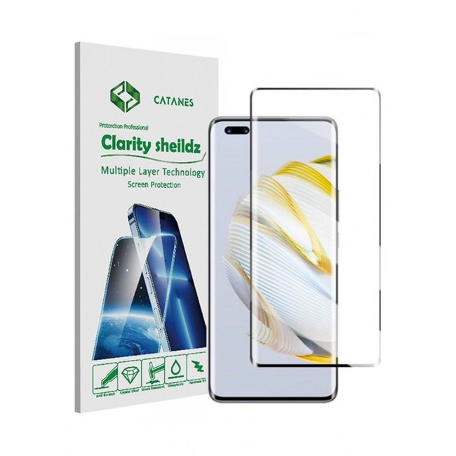CATANES Huawei Nova 10 Pro Screen Protector Anti-Scratch 3D Curved Tempered Glass Clear HD Edge to Edge Full Coverage 9H Case Friendly Film 6.78 inch