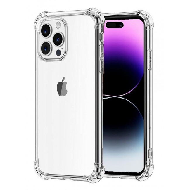 CATANES iPhone 14 Pro Clear Case Soft Flexible TPU Anti-Shock Slim Transparent Back Cover with Reinforced Bumper Corners 6.1 inch