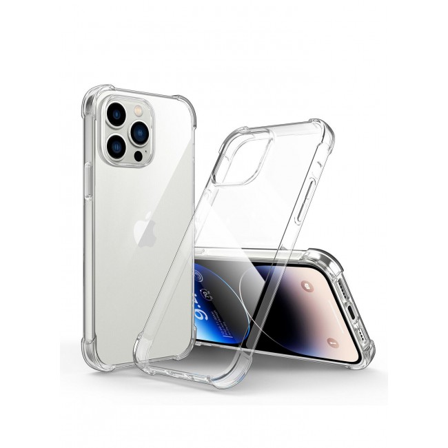 CATANES iPhone 14 Pro Clear Case Soft Flexible TPU Anti-Shock Slim Transparent Back Cover with Reinforced Bumper Corners 6.1 inch