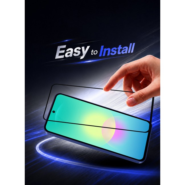 CATANES Screen Protector for Samsung Galaxy A27 (2026) Tempered Glass 6.7 inch 3D, Full Coverage, Scratch-Resistant, 9H Hardness High-Definition Clear Guard, Black Edge