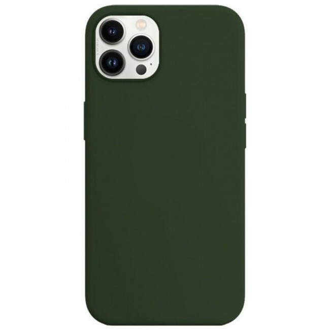 CATANES Protective Soft Silicone Case Cover for iPhone 13 Pro Max - Dark Green