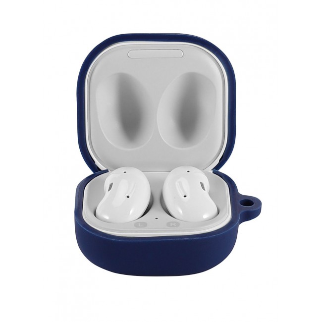 CATANES Galaxy Buds Live (2020) / Galaxy Buds 2 (2021) / Galaxy Buds Pro (2021) Protective Silicone Case Shockproof Ultra Slim Skin with Keychain Carabiner Blue