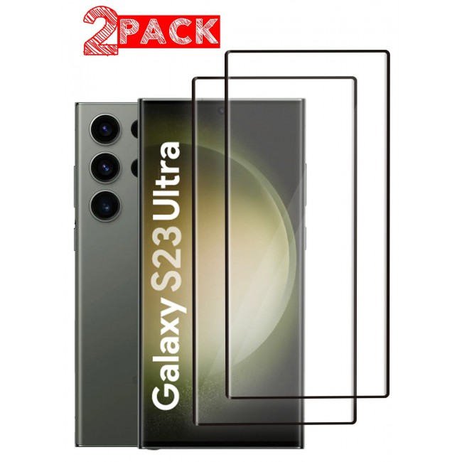 CATANES 2Pack for Samsung Galaxy S23 Ultra Screen Protector Tempered Glass 9H Anti-Scratch Shatterproof HD Edge to Edge Full Coverage Film 6.8 inch