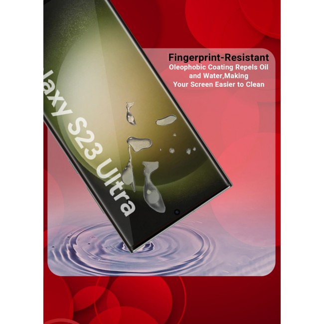 CATANES 2Pack for Samsung Galaxy S23 Ultra Screen Protector Tempered Glass 9H Anti-Scratch Shatterproof HD Edge to Edge Full Coverage Film 6.8 inch