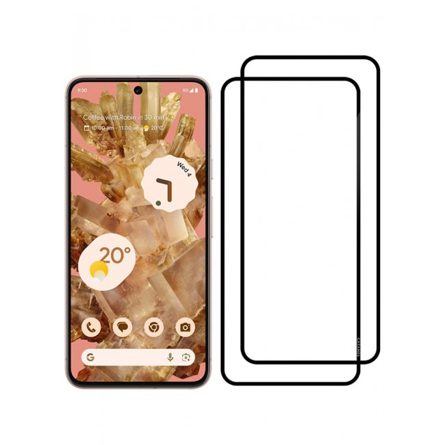 CATANES 2 Pack Of Google Pixel 8 Screen Protector 9H Tempered Glass Ultrasonic Fingerprint Unlock Case Friendly HD Clear Tempered Glass Screen Protector