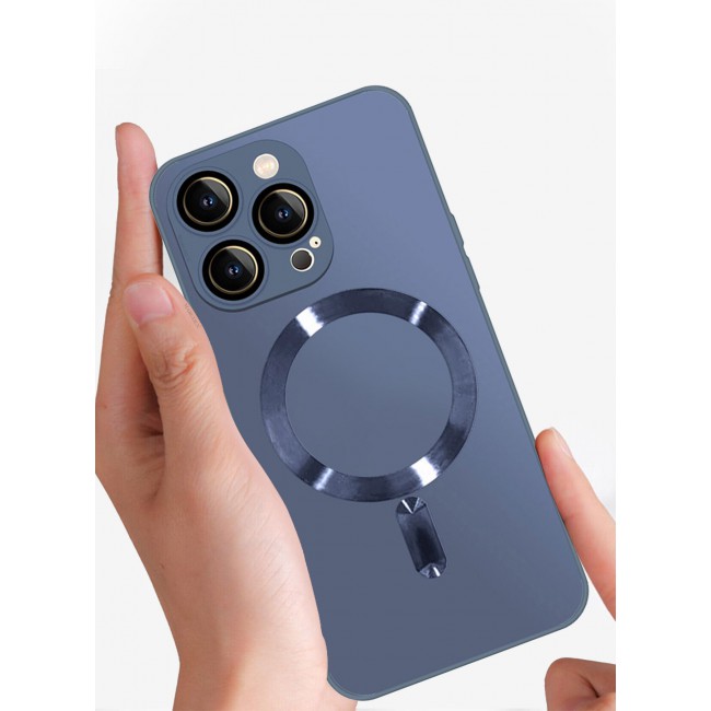 CATANES 3 Packs For iPhone 14 Pro Max Case and 2 Screen Protectors With MagSafe Built In High Grade TPU Material Dark Blue