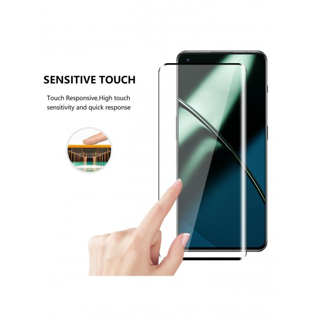 CATANES OnePlus 11 Screen Protector Tempered Glass 9H Curved Full Coverage Anti-Scratch Full Adhesive Bubble-Free 6.7 inch