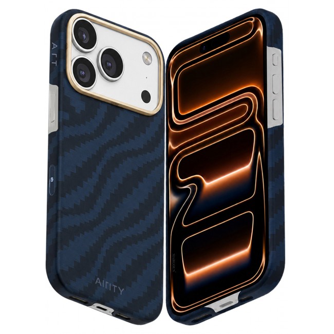 AIRITY Bamboo Fiber Protective Case for iPhone 17/18 Pro Magsafe Ultra Durable, Lightweight & Premium Design Blue