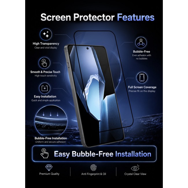 CATANES Screen Protector for OnePlus Ace 5 Tempered Glass 3D, Full Coverage, Scratch-Resistant, 9H Hardness High-Definition Clear Guard, Black Edge