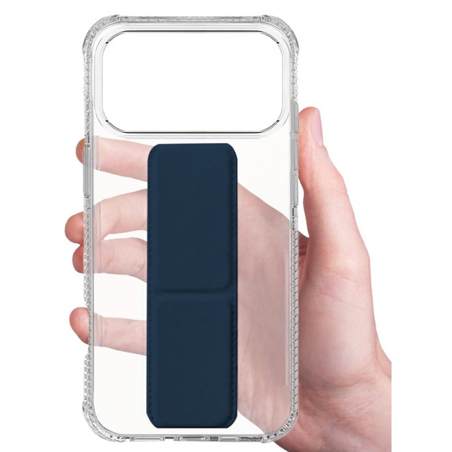 CATANES 2 Packs Finger Grip Clear Case Cover for iPhone 17 Pro- Kickstand Car Magnetic Holder Multi-function Protective Two-in-one Case with 3D Screen Protector - Dark Blue