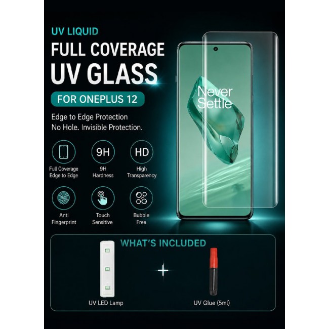 CATANES (for OnePlus 12) Screen Protector Tempered Glass Anti-Scratch 3D Screen Protector Case Friendly HD Clear Protective Film