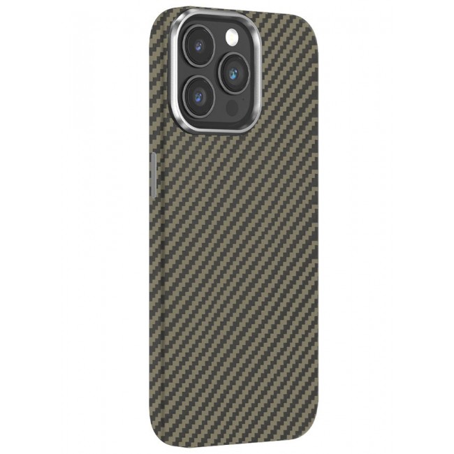 CATANES Case for iPhone 15 Pro Max Premium Carbon Fiber Texture Slim – Ultra-Thin Protective Cover with Sleek Matte Finish and Enhanced Grip Brown/Black