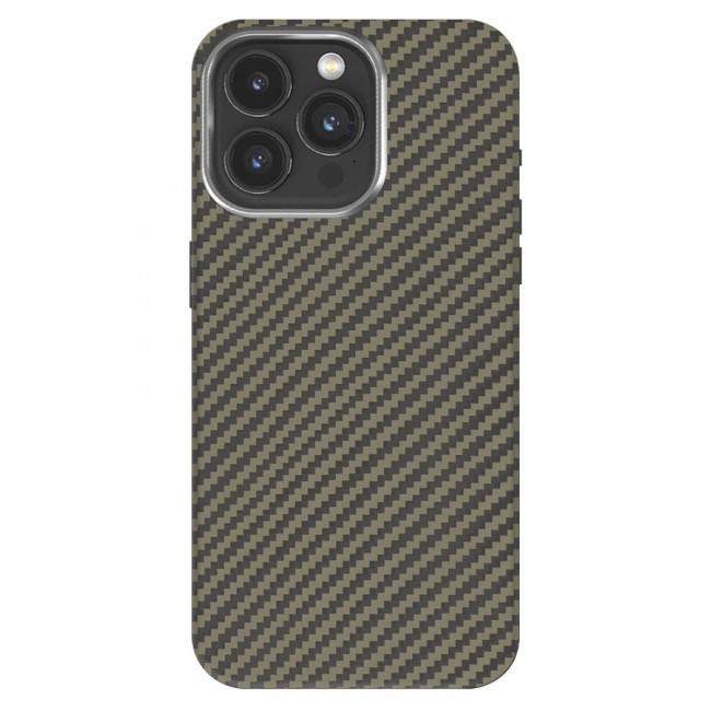 CATANES Case for iPhone 15 Pro Max Premium Carbon Fiber Texture Slim – Ultra-Thin Protective Cover with Sleek Matte Finish and Enhanced Grip Brown/Black